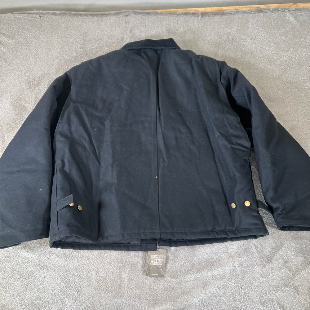 Carhartt Jacket Mens Size 2XL Black J002 Corduroy Collar Quilted Cowboy New Y2K - Picture 9 of 11